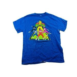 Mighty Morphin‎ Power Rangers T-Shirt Mens M Blue Graphic Cotton Cartoon TV